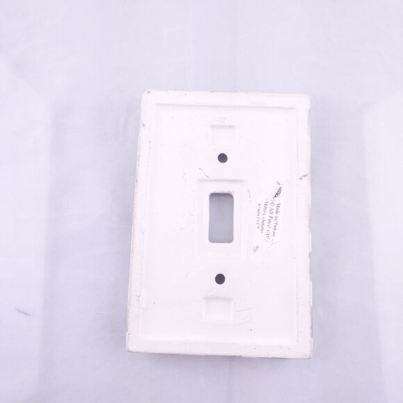 Ferns Leaf Now That's A Switch Single Plate Cover Hand Painted Ceramic Stoneware - Picture 3 of 5